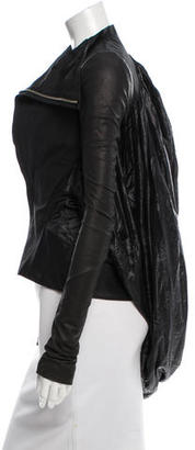 Rick Owens Leather-Trimmed Jacket w/ Tags