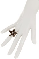 Thumbnail for your product : Liz Palacios Jet Crystal Large Flower Ring