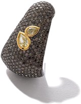 Thumbnail for your product : As 29 18kt Black And Yellow Gold Bombee Brown Diamond Pear Shaped Yellow Diamond Single Earring