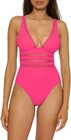 Becca Women's Toni Modern Edge One Piece Swimsuit Contemporary Small Punch