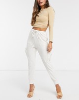 Thumbnail for your product : The Couture Club towelled cargo pants in cream
