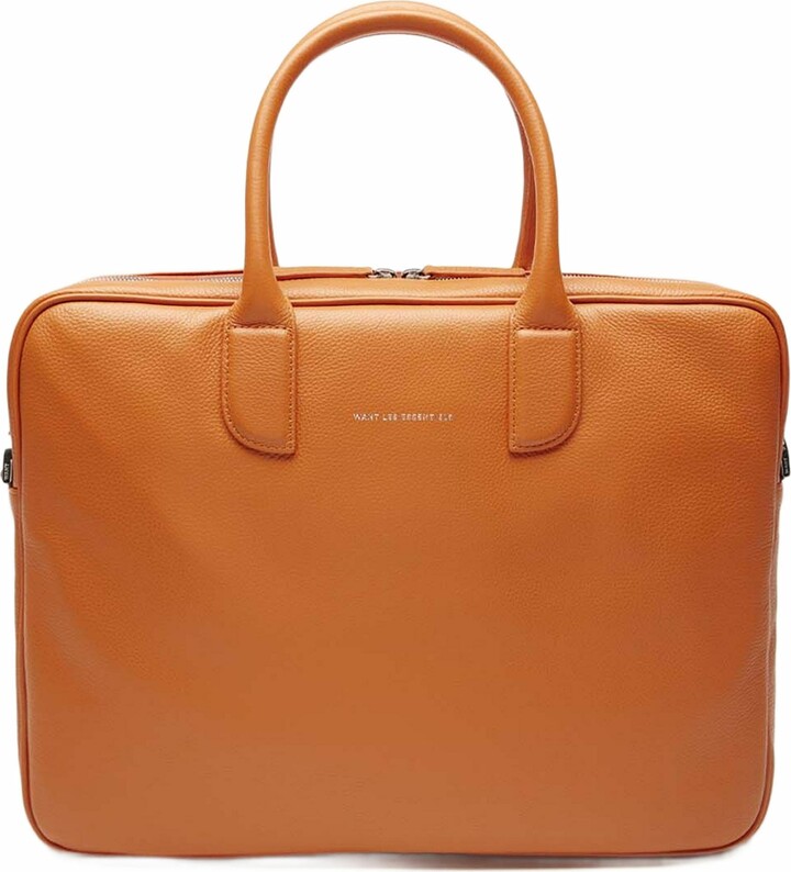 WANT Les Essentiels Lesage Pebble-Grained Leather Computer Bag