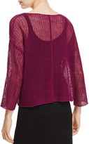 Thumbnail for your product : Eileen Fisher Petites Open Knit Organic Linen Sweater