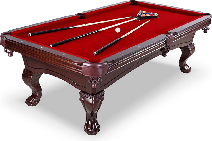Hathaway Augusta 8-ft Pool Table - Mahogany Finish with Red Felt