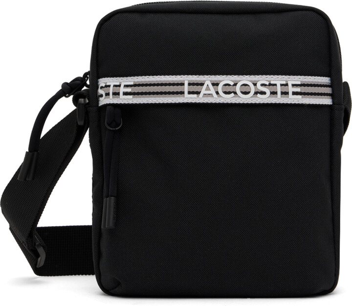 Lacoste The Blend Monogram Print Square Shoulder Bag Men's