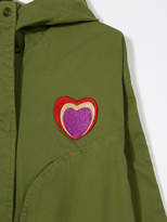 Thumbnail for your product : Little Marc Jacobs rainbow logo hooded coat