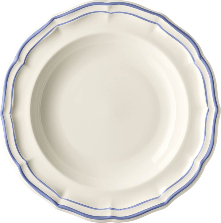 Gien Set of 4 Filet Bleu Soup Plates