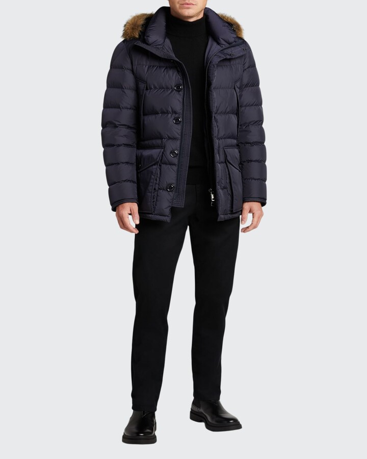 moncler coat with fur mens
