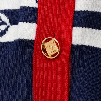 Louis Vuitton Women's Escale Striped V-Neck Button Cardigan