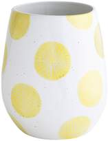 Thumbnail for your product : Adelaide White and yellow spot ceramic vase