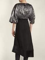 Thumbnail for your product : Loewe Bi Colour Cocoon Sleeved Lurex Dress - Womens - Black Silver