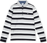 Thumbnail for your product : Armani Junior Striped long-sleeve polo shirt 10-16 years - for Men