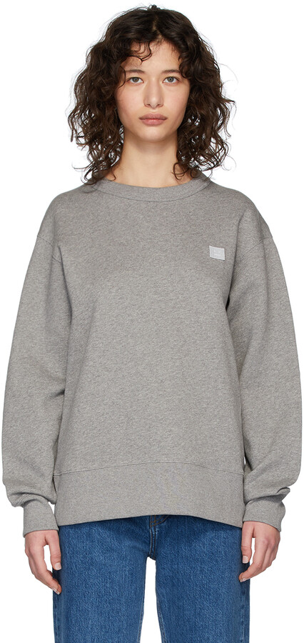 Acne Studios Grey Fairview Patch Sweatshirt - ShopStyle