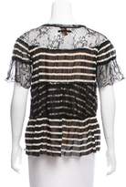 Thumbnail for your product : Jean Paul Gaultier Striped Lace Top