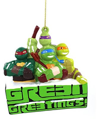 Nickelodeon TMNT Ninja Turtle Kurt Adler Ornament Set Gift Boxed