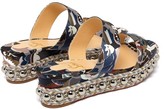 Thumbnail for your product : Christian Louboutin Janitag 60 Liberty-print Flatform Sandals - Blue Multi