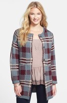 Thumbnail for your product : artee couture Plaid Sweater Coat (Juniors)