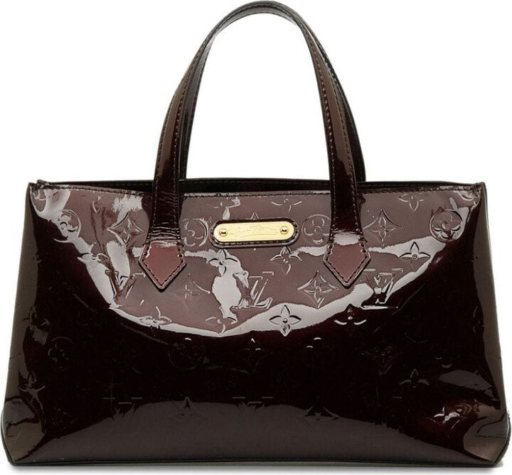 Purple Louis Vuitton Monogram Vernis Wilshire PM Handbag