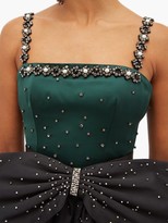 Thumbnail for your product : Erdem Ravenna Crystal-embellished Satin Gown - Green Multi