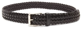 Andersons Woven-leather Belt - Black