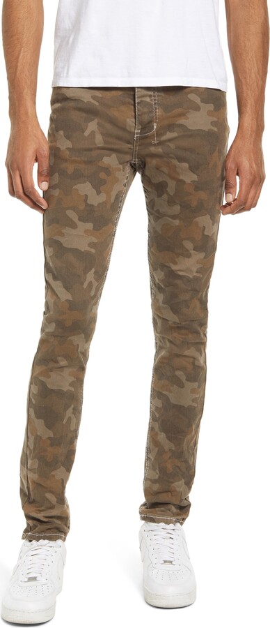 Homme Camouflage Skinny Global Cargo Slim Camouflage Pantalon Fashion Poche Pantalon