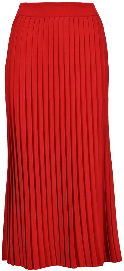 Balenciaga Pleated Midi Skirt - ShopStyle