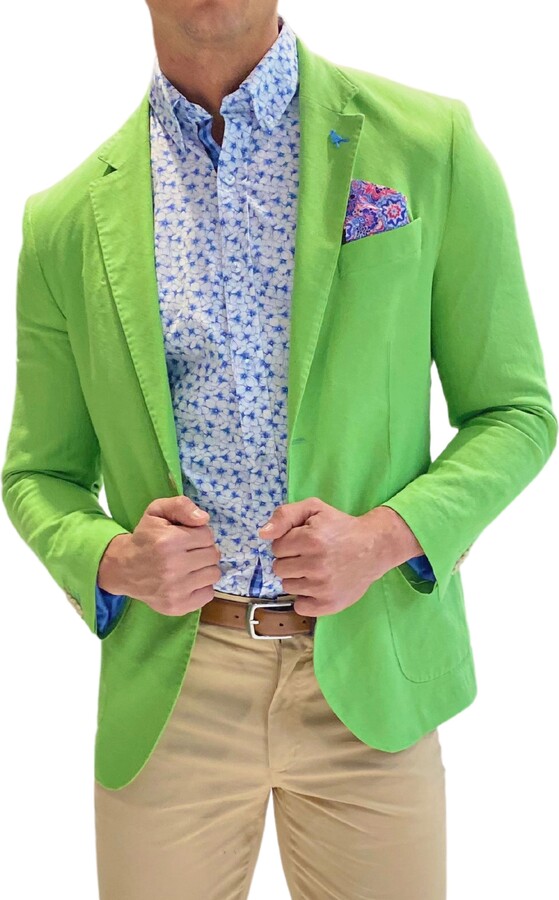Tailorbyrd Solid Two-Button Linen Blend Sport Coat