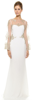 Thumbnail for your product : Badgley Mischka Bell Sleeve Gown
