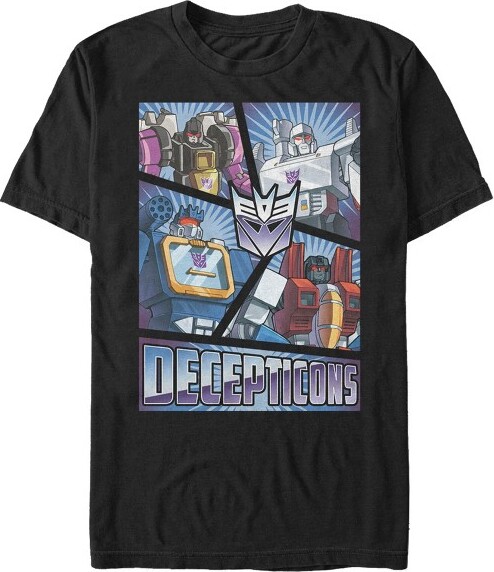 Transformers Men'sTransformersDecepticonsCharacterCutT-Shirt-Black-Medium