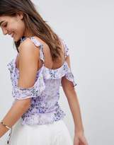Thumbnail for your product : Oasis ditsy ruffle cami top