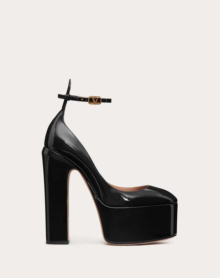 high heels platform black