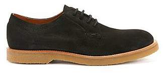 HUGO BOSS Lace-up suede Derby shoes with rubber soles