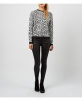 Thumbnail for your product : New Look Poppy Lux White Leopard Print Jumper
