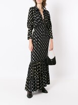 Thumbnail for your product : Gloria Coelho Leopard Head-Print Shirt Dress