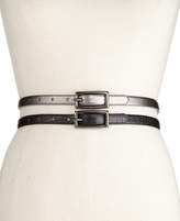 Thumbnail for your product : INC International Concepts 2-for-1 Croc and Pewter Skinny Belts, Created for Macy's