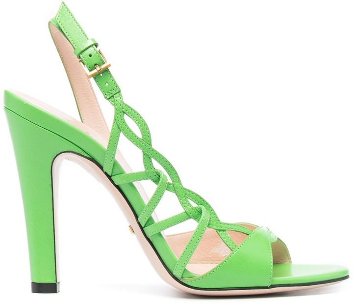 green gucci sandals