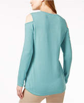 Thumbnail for your product : Charter Club Cashmere Cold-Shoulder Sweater, Created for Macy's