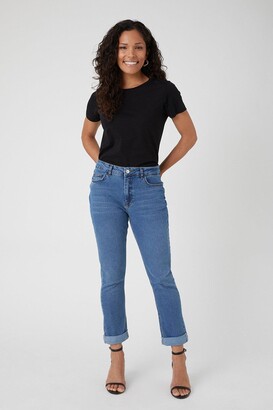 Wallis Womens Petite Scarlet Roll Up Jeans - ShopStyle