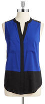 Thumbnail for your product : Ivanka Trump Faux Leather Blouse