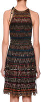 Thumbnail for your product : Missoni 3-D Zigzag Sleeveless Halter Metallic Knit Dress
