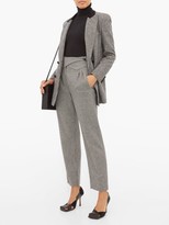 Thumbnail for your product : BLAZÉ MILANO Kismet Waist-panel Wool-blend Houndstooth Trousers - Black Multi
