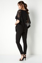 Thumbnail for your product : M&Co Roman Originals sequin embellished overlay top