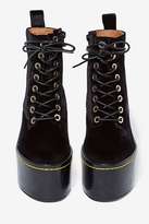 Thumbnail for your product : Nasty Gal Jeffrey Campbell Commando Velvet Boot