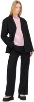 Thumbnail for your product : Ganni Pink & Off-White Cashmere Striped Sweater