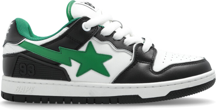 A Bathing Ape Sports Shoes With Logo  - Black