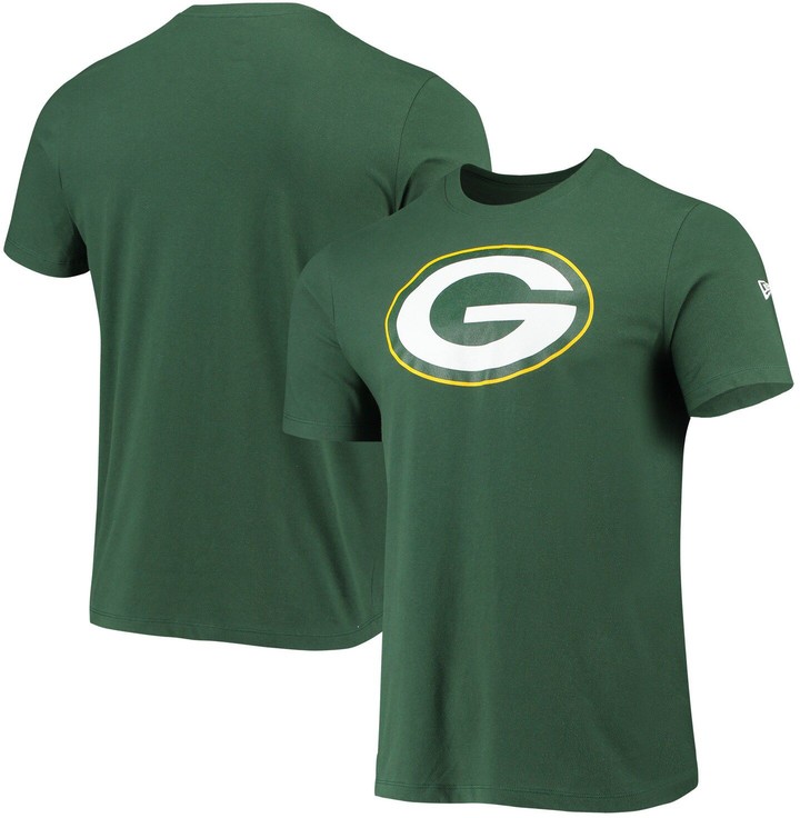New Era Men's Green Green Bay Packers Combine Stadium Logo T-Shirt ...