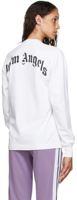 Palm Angels White Croco Long Sleeve T-Shirt