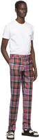 Thumbnail for your product : Vivienne Westwood Red Tartan George Cropped Trousers