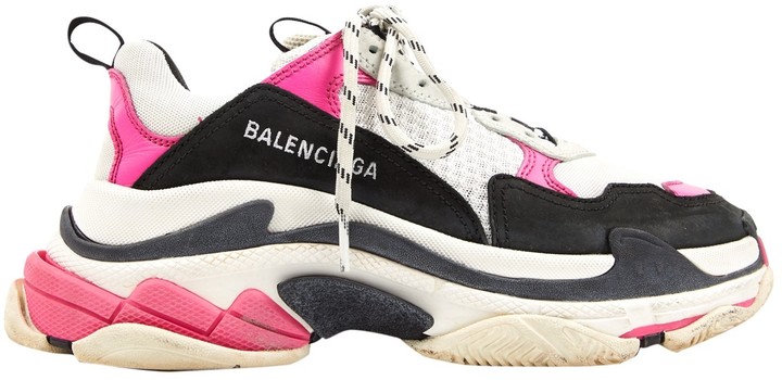 balenciaga black and pink trainers