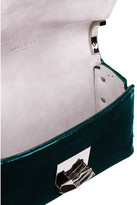 Thumbnail for your product : Jimmy Choo Lockett Petite Velvet Shoulder Bag - Emerald